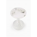 Стол журнальный HALMAR VERDE белый мрамор/белый